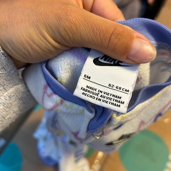 Nike Blue and Purple Swoosh Fleece Onesie - Picture 3 of 5